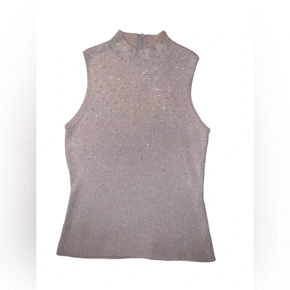 Cache snowflake sparkle Metallic Top - Picture 3 of 9